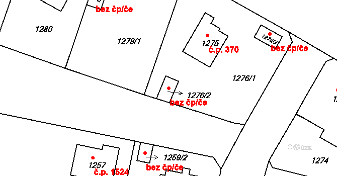Česká Lípa 45879435 na parcele st. 1276/2 v KÚ Česká Lípa, Katastrální mapa