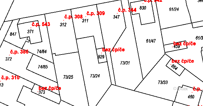 Lysá nad Labem 121431436 na parcele st. 929 v KÚ Litol, Katastrální mapa