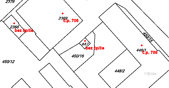 Nový Bor 710, Katastrální mapa