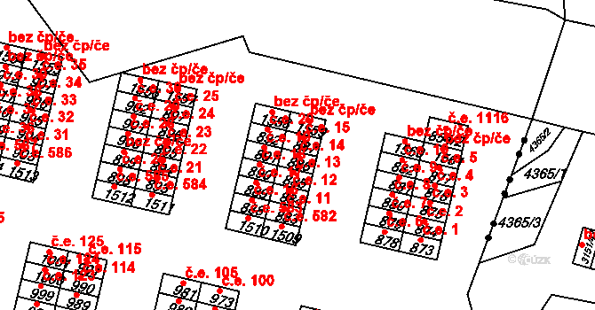 Řetenice 14, Teplice na parcele st. 886 v KÚ Teplice-Řetenice, Katastrální mapa
