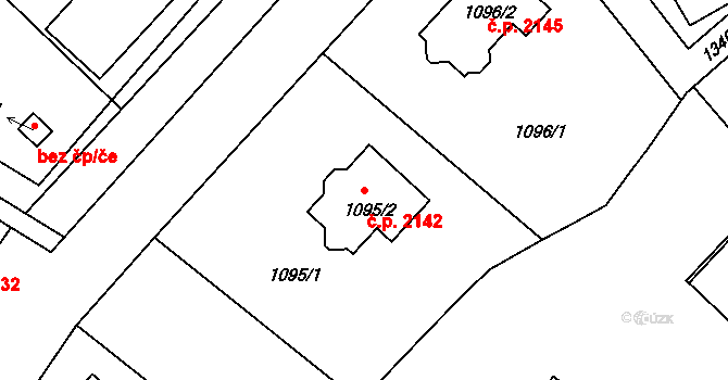 Předměstí 2142, Svitavy na parcele st. 1095/2 v KÚ Svitavy-předměstí, Katastrální mapa