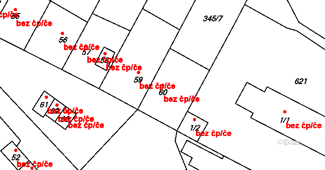 Pšov 41258436 na parcele st. 60 v KÚ Kobylé, Katastrální mapa