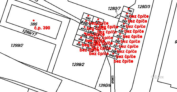 Bystřice 41669436 na parcele st. 456 v KÚ Bystřice u Benešova, Katastrální mapa