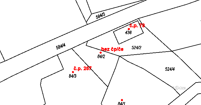 Tmaň 41947436 na parcele st. 84/2 v KÚ Tmaň, Katastrální mapa