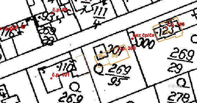 Kosoř 42873436 na parcele st. 301 v KÚ Kosoř, Katastrální mapa