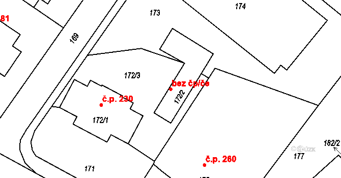 Suchdol nad Odrou 44869436 na parcele st. 172/2 v KÚ Suchdol nad Odrou, Katastrální mapa