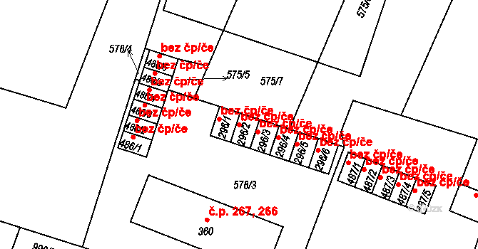 Milín 48034436 na parcele st. 296/2 v KÚ Milín, Katastrální mapa