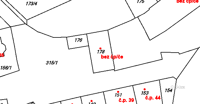 Praha 7 50145436 na parcele st. 178 v KÚ Holyně, Katastrální mapa
