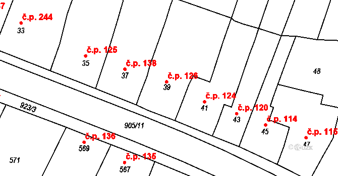 Vícemilice 126, Bučovice, Katastrální mapa