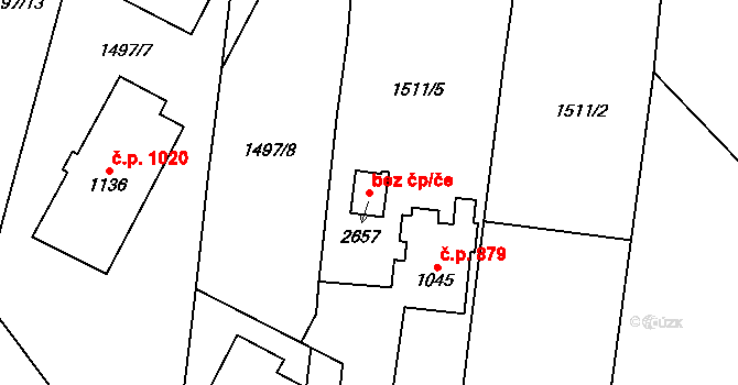 Třebechovice pod Orebem 51337436 na parcele st. 2657 v KÚ Třebechovice pod Orebem, Katastrální mapa