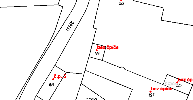 Zálezlice 118472437 na parcele st. 5/4 v KÚ Zálezlice, Katastrální mapa