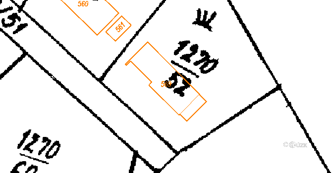 Hojsova Stráž 216, Železná Ruda na parcele st. 569 v KÚ Hojsova Stráž, Katastrální mapa
