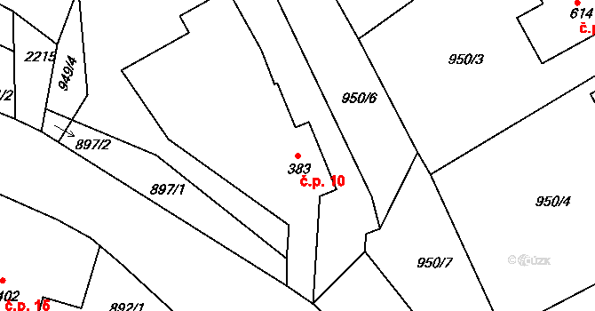 Staňkova Lhota 10, Sobotka na parcele st. 383 v KÚ Staňkova Lhota, Katastrální mapa