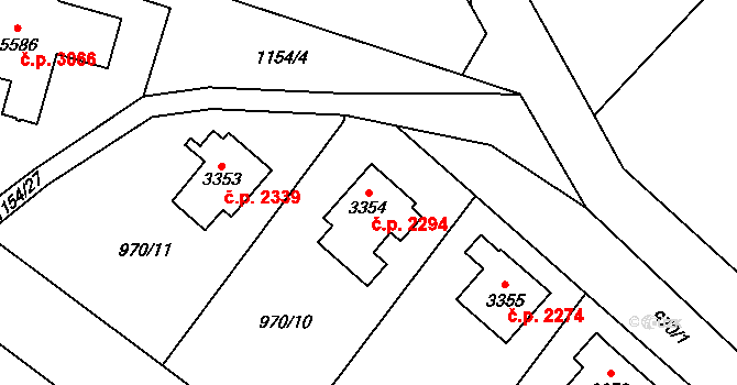 Dvůr Králové nad Labem 2294 na parcele st. 3354 v KÚ Dvůr Králové nad Labem, Katastrální mapa