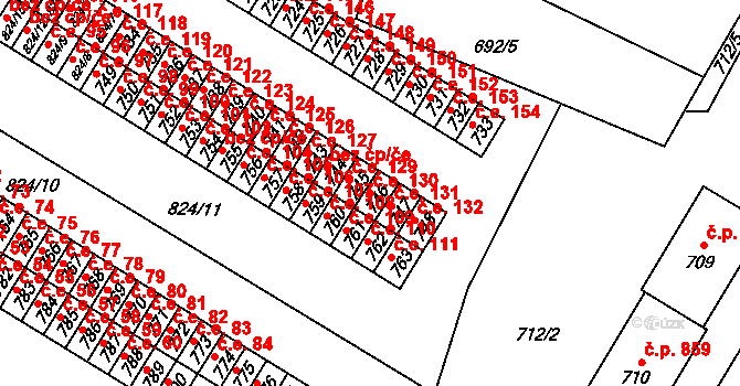 Šumbark 130, Havířov na parcele st. 746 v KÚ Šumbark, Katastrální mapa