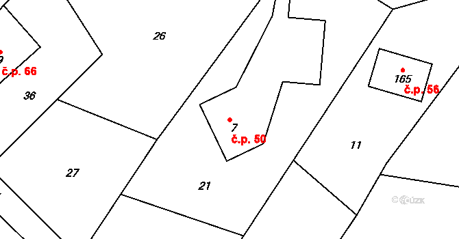 Filipová 50, Loučná nad Desnou na parcele st. 7 v KÚ Filipová, Katastrální mapa