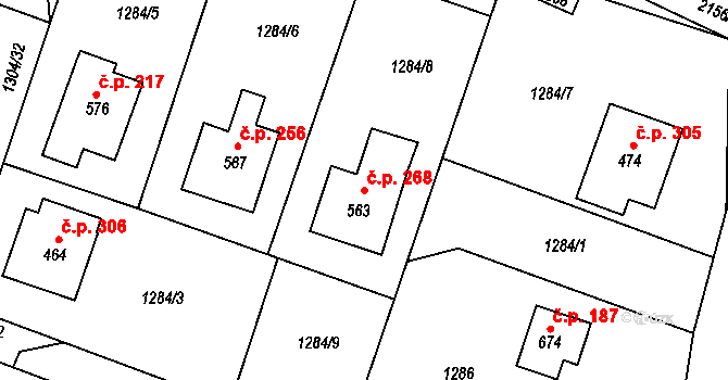 Lipnice nad Sázavou 268 na parcele st. 563 v KÚ Lipnice nad Sázavou, Katastrální mapa