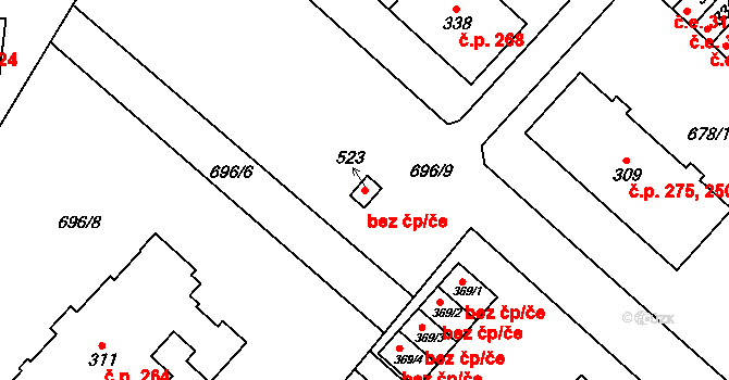 Lipovec 95949437 na parcele st. 523 v KÚ Lipovec u Blanska, Katastrální mapa