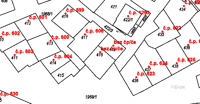 Svatobořice-Mistřín 43144438 na parcele st. 418 v KÚ Mistřín, Katastrální mapa