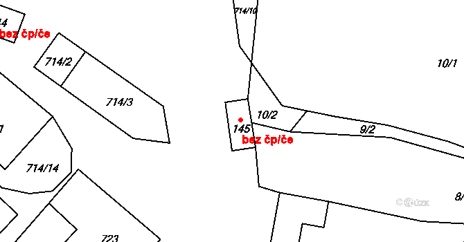 Troubky-Zdislavice 45013438 na parcele st. 145 v KÚ Zdislavice, Katastrální mapa