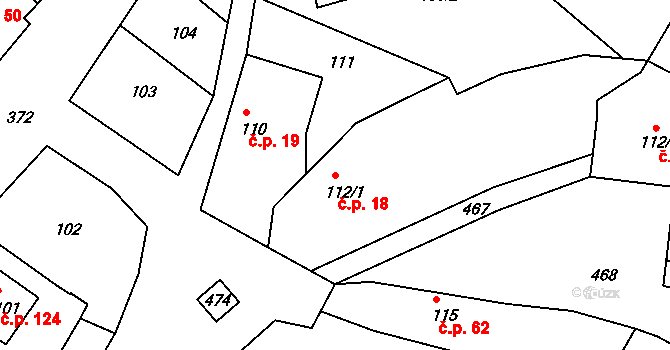 Skrochovice 18, Brumovice na parcele st. 112/1 v KÚ Skrochovice, Katastrální mapa