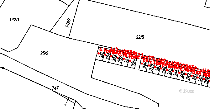 Krupka 45088438 na parcele st. 354 v KÚ Maršov u Krupky, Katastrální mapa