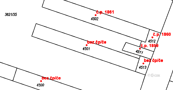 Bruntál 46593438 na parcele st. 4501 v KÚ Bruntál-město, Katastrální mapa