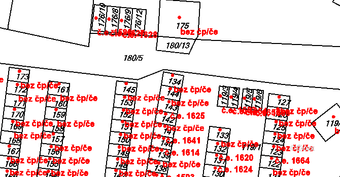 Děčín 47229438 na parcele st. 144 v KÚ Boletice nad Labem, Katastrální mapa