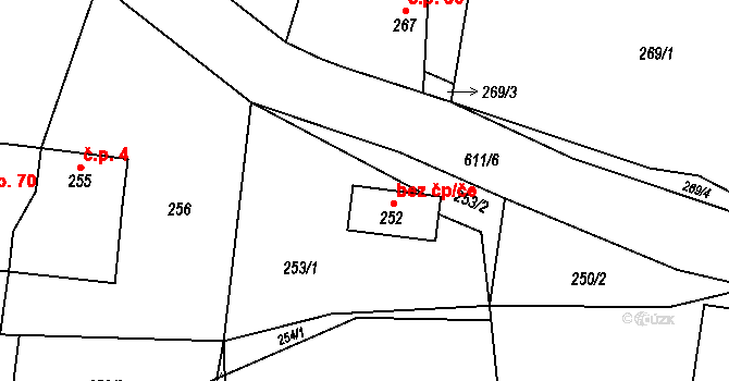 Suchdol nad Lužnicí 47507438 na parcele st. 252 v KÚ Hrdlořezy u Suchdola nad Lužnicí, Katastrální mapa