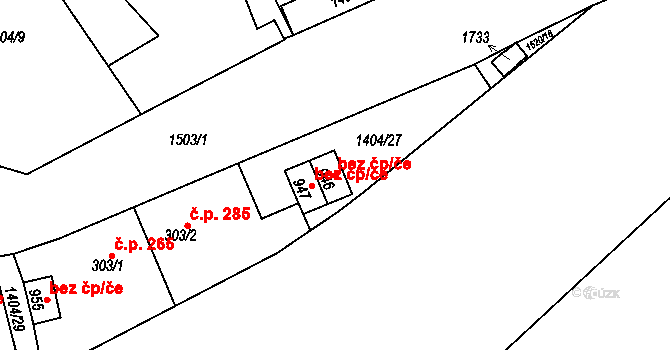 Trutnov 47982438 na parcele st. 946 v KÚ Poříčí u Trutnova, Katastrální mapa