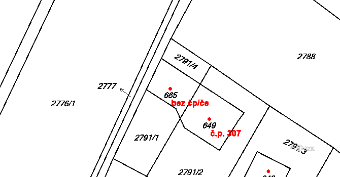 Bukovec 49179438 na parcele st. 665 v KÚ Bukovec u Jablunkova, Katastrální mapa