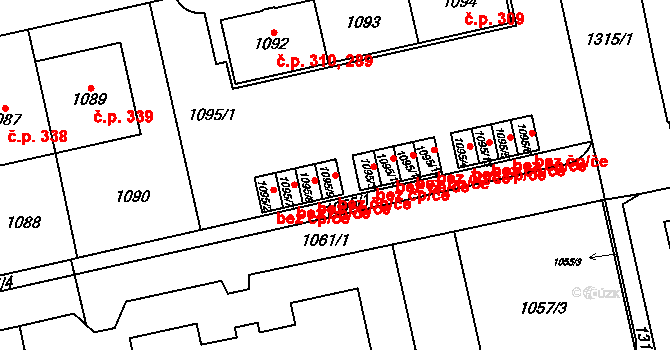 Praha 49544438 na parcele st. 1095/9 v KÚ Vokovice, Katastrální mapa