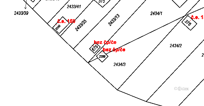 Svitavy 102606439 na parcele st. 2356 v KÚ Moravský Lačnov, Katastrální mapa