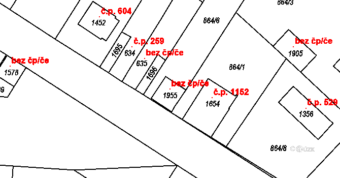 Litovel 121815439 na parcele st. 1955 v KÚ Litovel, Katastrální mapa