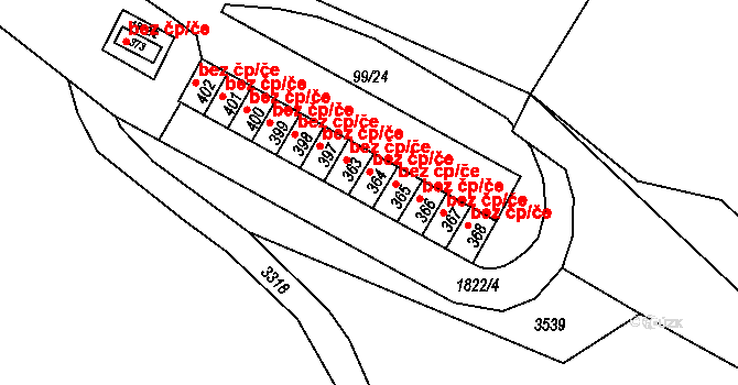 Kostelec 124, Katastrální mapa
