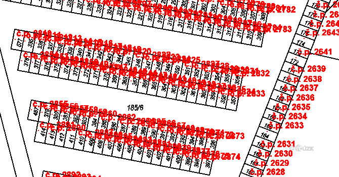 Brníčko 2839, Uničov na parcele st. 363 v KÚ Brníčko, Katastrální mapa