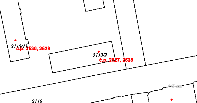 Varnsdorf 2527,2528 na parcele st. 3113/9 v KÚ Varnsdorf, Katastrální mapa