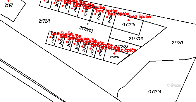 Rýmařov 46584439 na parcele st. 2172/11 v KÚ Rýmařov, Katastrální mapa