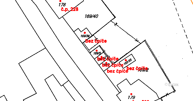 Dobšice 48916439 na parcele st. 169/5 v KÚ Dobšice u Znojma, Katastrální mapa