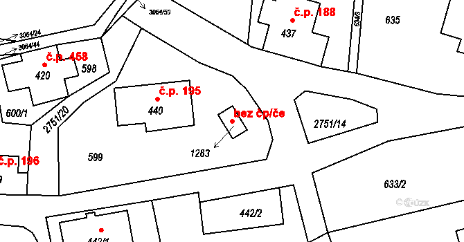 Krásná Lípa 49535439 na parcele st. 1283 v KÚ Krásná Lípa, Katastrální mapa