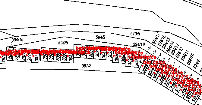 Český Krumlov 50043439 na parcele st. 3087 v KÚ Český Krumlov, Katastrální mapa