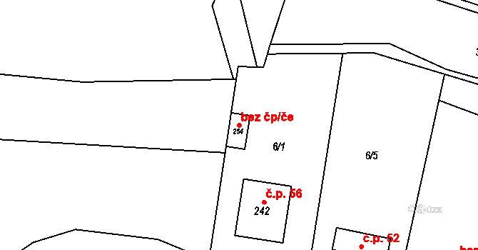 Hospozín 39319440 na parcele st. 254 v KÚ Hospozín, Katastrální mapa