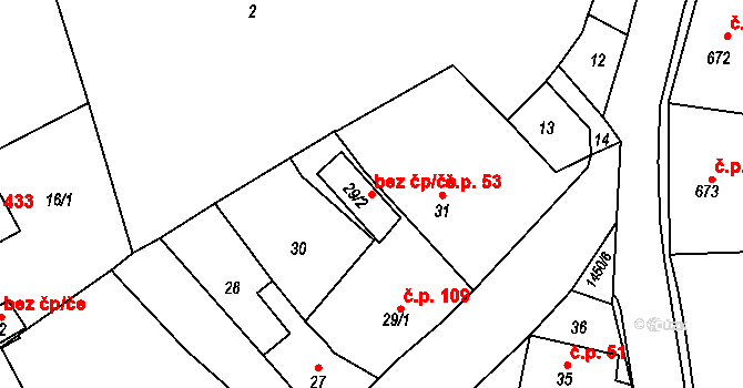 Dýšina 41332440 na parcele st. 29/2 v KÚ Dýšina, Katastrální mapa
