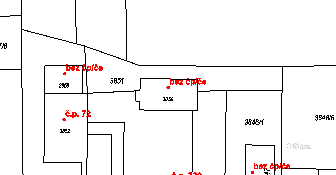 Těrlicko 42078440 na parcele st. 3850 v KÚ Horní Těrlicko, Katastrální mapa