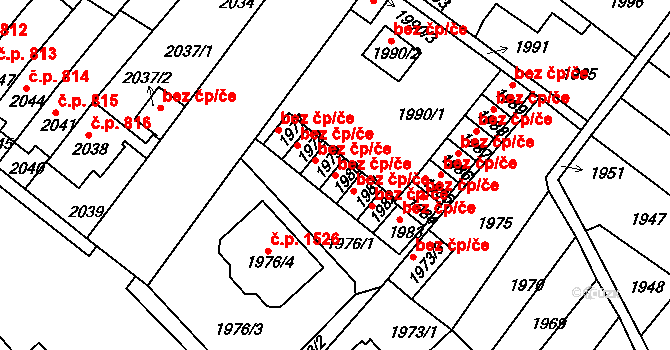 Duchcov 42379440 na parcele st. 1980 v KÚ Duchcov, Katastrální mapa