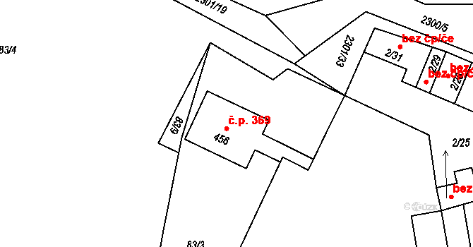 Násedlovice 44555440 na parcele st. 456 v KÚ Násedlovice, Katastrální mapa