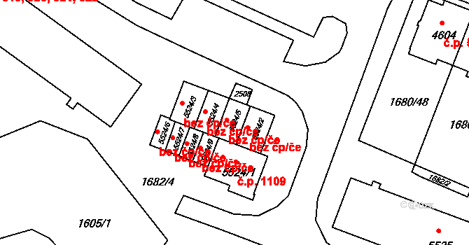 Třebíč 48953440 na parcele st. 5524/5 v KÚ Třebíč, Katastrální mapa