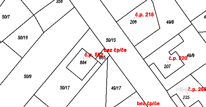 Lysá nad Labem 82475440 na parcele st. 50/17 v KÚ Litol, Katastrální mapa