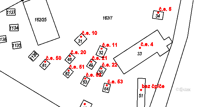 Beranovka 11, Teplá na parcele st. 32 v KÚ Beranovka, Katastrální mapa