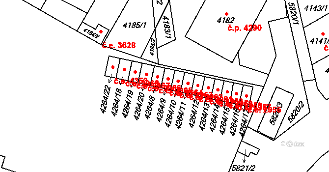 Jihlava 2964 na parcele st. 4264/9 v KÚ Jihlava, Katastrální mapa